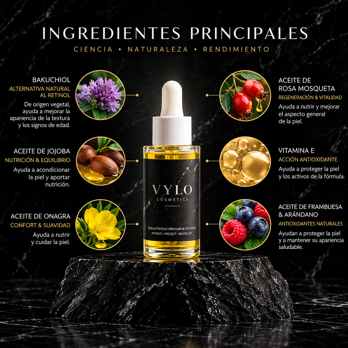 Sérum Aceite con Alternativa Natural al Retinol